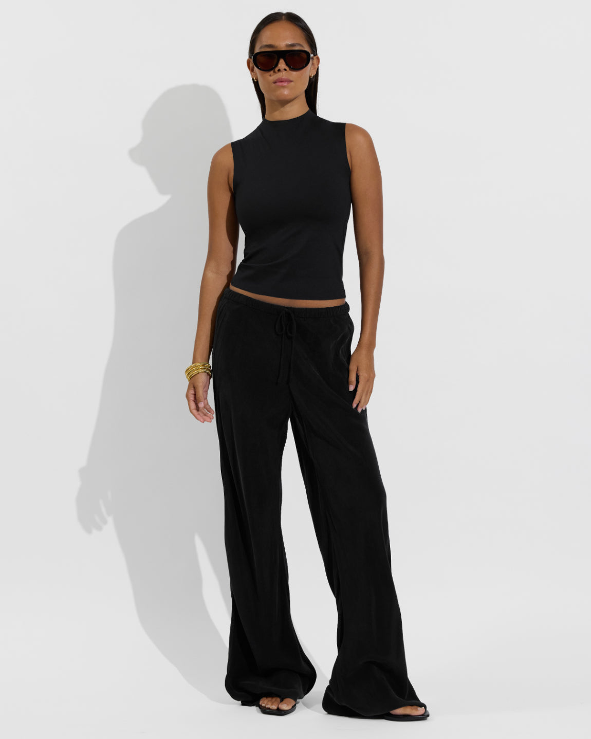 Rays Sleeveless Top *Long - Jet